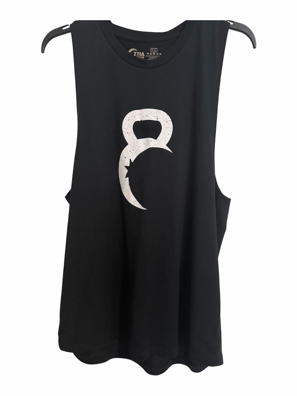 Zyia Active Women's Black Graphic Muscle Tank - XXL